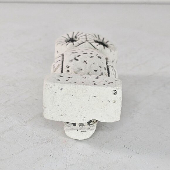Vintage Hand Carved Stone Owl Figurine Greek Porous Stone White *Repaired* - Picture 8 of 9